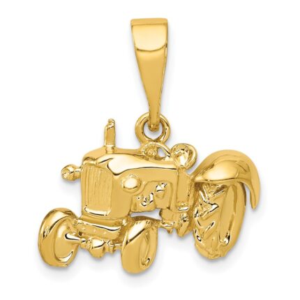 14k Tractor Pendant
