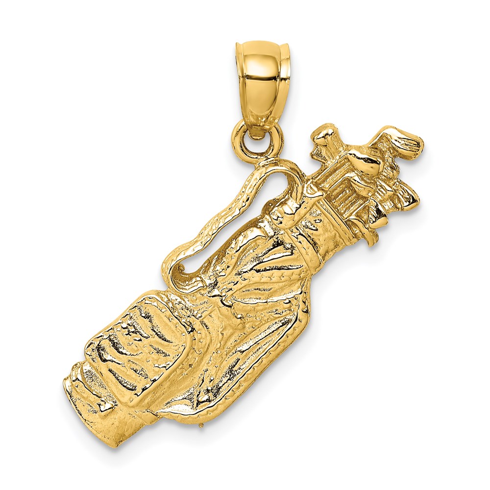 K8760.jpg 14K 2-D Golf Bag and Clubs Charm - Image 1