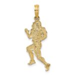 14K Polished Running Football Player Charm - Image 4