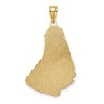 14K Textured BARBADOS Map Charm - Image 4