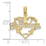 14K #1 Script GRANDMA In Heart Charm - Image 3