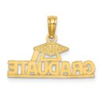 14K Polished GRADUATE Under Cap Charm - Image 4