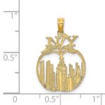 14K New York Skyline in Apple Charm - Image 4