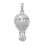 14K White Gold Polished Hot Air Ballon Charm