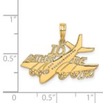 14k I'D RATHER BE FLYING Charm - Image 3