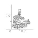 14k White Gold AQUARIUS Zodiac Charm - Image 2