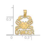 14K CANCER Zodiac Charm - Image 3