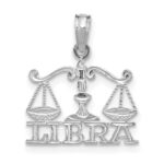 14k White Gold LIBRA Zodiac Charm