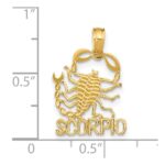 14K SCORPIO Zodiac Charm - Image 3