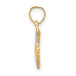 14k and White Rhodium Cowboy Boot with Spur Charm - Image 2