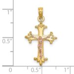 14K Two-Tone Crucifix Charm - Image 3