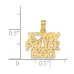 14k I HEART MY POLICE DAD Charm - Image 3