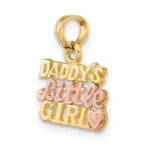 14k Two-Tone DADDY'S LITTLE GIRL Charm - Image 5