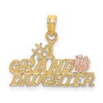 14k Two-Tone #1 GRANDDAUGHTER with Flowers Charm