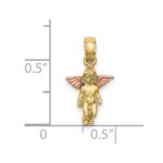 14K Two-Tone 3-D Mini Guardian Angel Charm - Image 3