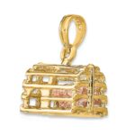 14K Two-Tone Moveable 3-D Pink Lobster In Trap Charm - Image 5