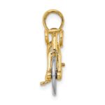 14k Two-tone 3-D Ten Speed Bicycle with Moveable Wheels Charm - Image 2