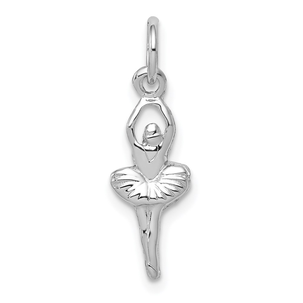K936.jpg 14k White Gold Ballerina Charm - Image 1