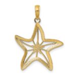 14K with White Rhodium Small Starfish Charm - Image 4