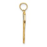 14k and White Rhodium LOVE with Hearts Pendant - Image 2