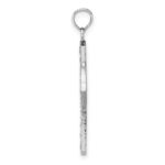 14K White Gold Beaded Celtic Iona Cross Charm - Image 2