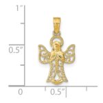 14k Filigree Angel Pendant - Image 4