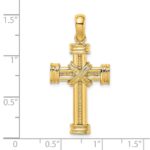 14k Polished -X- Center Cross Charm - Image 3