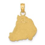 14K Textured Flat Santa Face Charm - Image 4