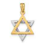 14K Two-Tone Star Of David Charm - Image 4