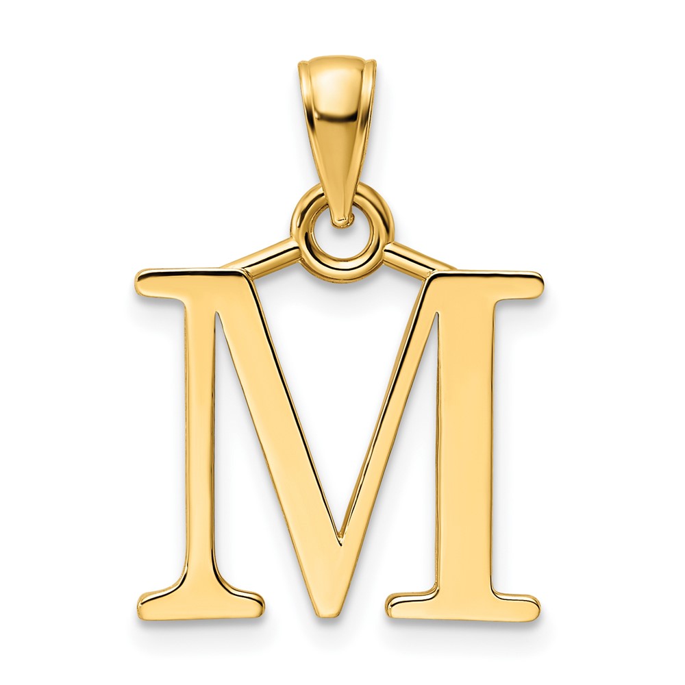 K9810M.jpg 14K Polished Letter M Pendant - Image 1