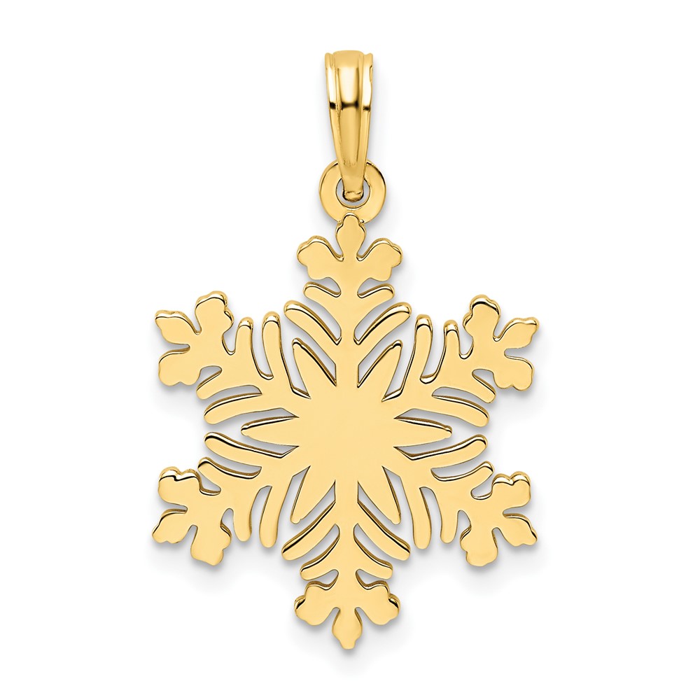 K9863.jpg 14K Polished Snowflake Pendant - Image 1