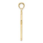 14K Polished Beaded Cross Pendant - Image 2