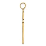 14k Large Polished Beaded Cut-out Cross Pendant - Image 2