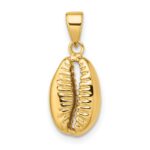 14k Polished 3-D Cowrie Shell Pendant