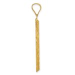 14K Polished and Textured Fancy Cross Pendant - Image 2