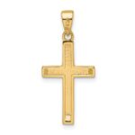14k Satin/Polished Beveled Small Latin Cross Pendant - Image 4