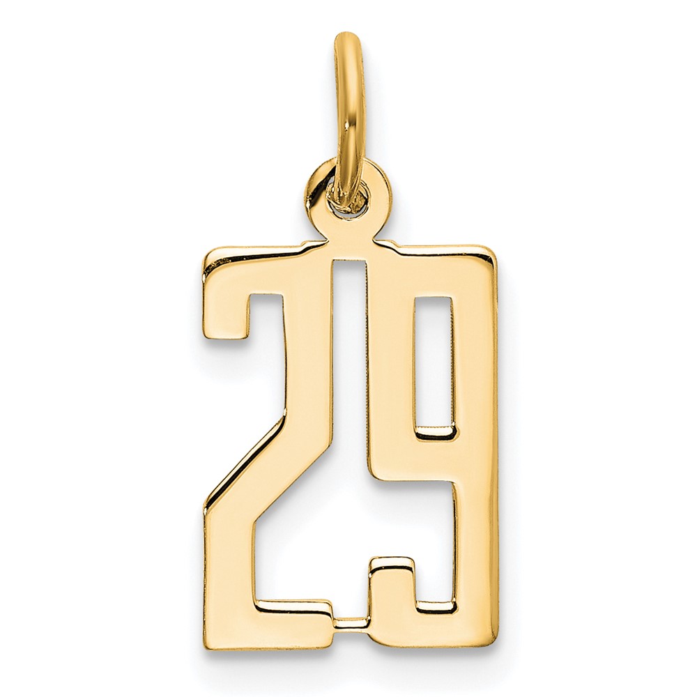 LES29.jpg 14k Small Elongated Number 29 Charm - Image 1