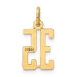 14k Small Elongated Number 35 Charm - Image 3
