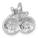 Sterling Silver Rh-plated Polished Starfish,Sand Dollar & Shell Chain Slide - Image 3