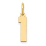 14k Small Polished Number 1 Charm
