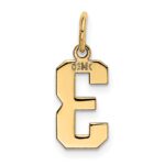14k Small Polished Number 3 Charm - Image 3