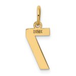 14k Small Polished Number 7 Charm - Image 3