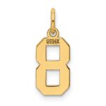 14k Small Polished Number 8 Charm - Image 3