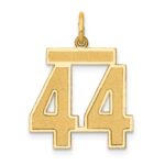 14k Medium Satin Number 44 Charm
