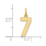 14k Small Satin Number 7 Charm - Image 4
