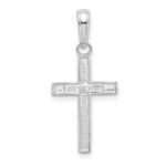 14K White Gold Small Cross Pendant - Image 3