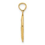 14k Polished and Satin Solid Miraculous Medal Oval Pendant - Image 2