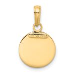 14k Polished Solid Saint Christopher Medal Round Charm - Image 3