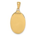 14k Polished Solid Saint Joseph Medal Oval Pendant - Image 4