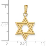 14k Solid Satin Star of David Charm - Image 4